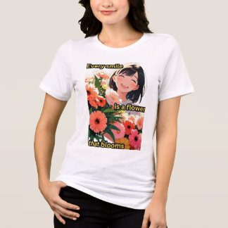 Flowers & Smiles T-Shirt Tri-Blend Shirt