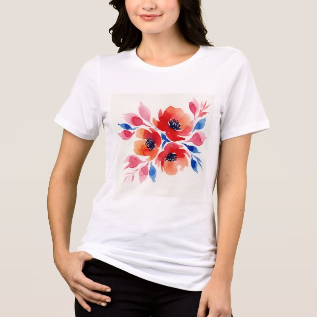 Flowers Tri-Blend Shirt (Vorderseite)