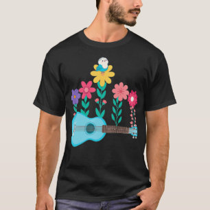Flowers Ukulele Hawaiian Musician Acoustic Uke T-Shirt
