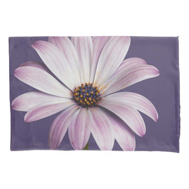 Flowers | White & Purple Daisy Kissenbezug (Vorderseite)