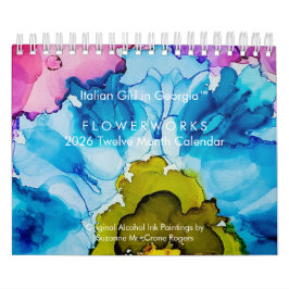 Flowerworks - 2026 Twelve Month Art Calendar Kalender