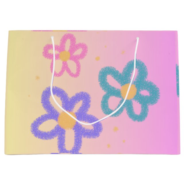 Flowery cute Gift bag Große Geschenktüte (Vorderseite)