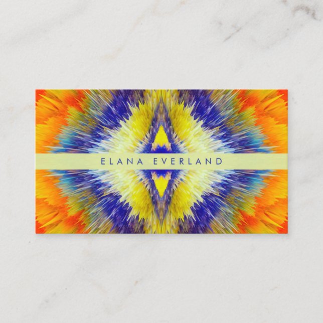 Flowing Color Unique Business Name Contact Terminkarte (Vorderseite)