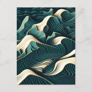 Flowing Harmony Feiertagspostkarte