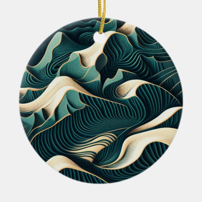 Flowing Harmony Keramik Ornament (Vorne)