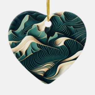 Flowing Harmony Keramik Ornament