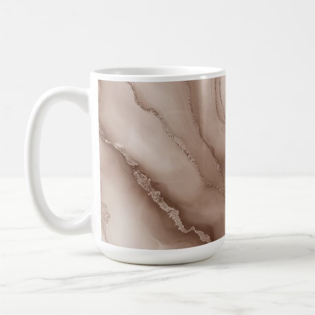 Flowing Pattern of Marble in Earthy Colors  Kaffeetasse (Links)