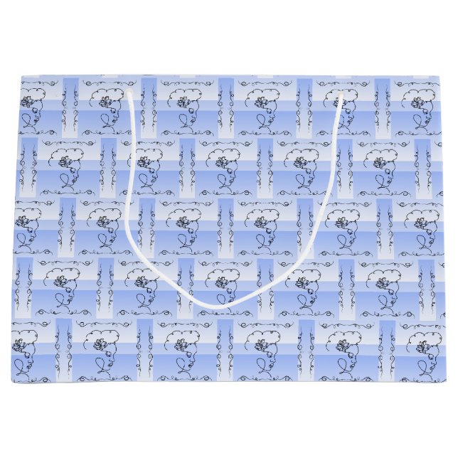 Flowntbeutel Beauty Periwinkle Horizontal Geschenk Große Geschenktüte (Vorderseite)