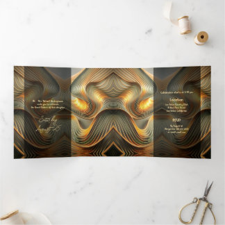 Flows Modern Gold Sweet 16 Party Einladungen