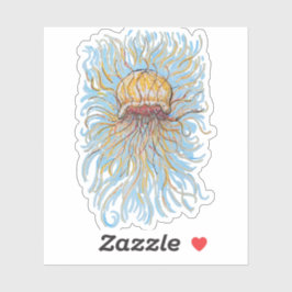 Flowy Jellyfish Aufkleber