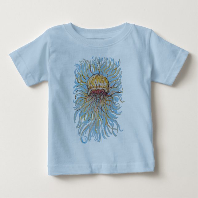 Flowy Jellyfish Baby T-shirt (Vorderseite)