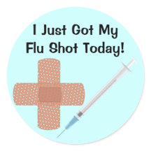 Flu-Impfstoff-Aufkleber