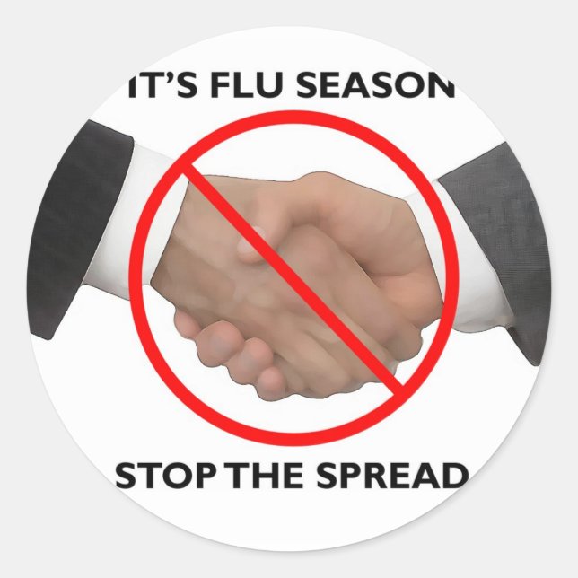 Flu-Saison-Sticker Runder Aufkleber (Vorderseite)