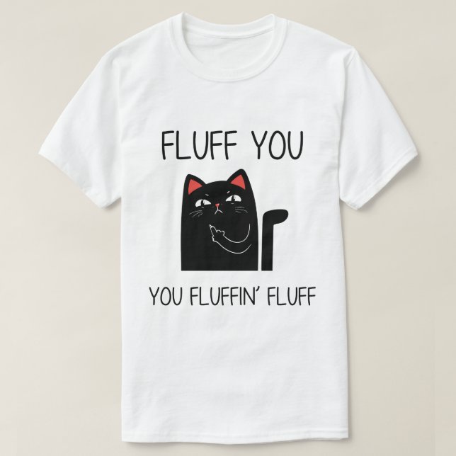 Fluch, du lustige Katze T-Shirt (Design vorne)