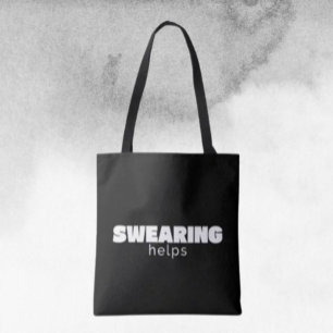 Fluchen hilft lustige Stressentlastung Zitat   Wei Tasche