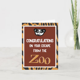 Flucht aus dem Zoo Dankeskarte