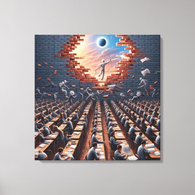 Flucht aus der Matrix: Surreal Exam Room Leinwanddruck (Vorderseite)