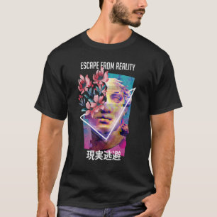Flucht aus der Realität Vaporwave Ästhetik Japanis T-Shirt