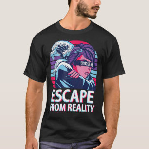 Flucht aus der Realität Vaporwave Ästhetik Japanis T-Shirt