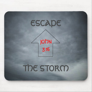 Flucht dem Sturm John 3:16 Mousepad
