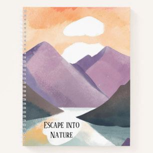 Flucht in das Nature Watercolor Bullet Journal Notizbuch