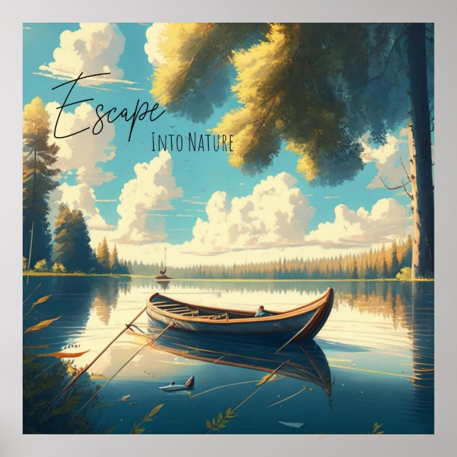 Flucht in die Natur | Rowboat Poster (Vorne)