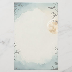 Flucht in Stillness Printable Halloween Briefpapier