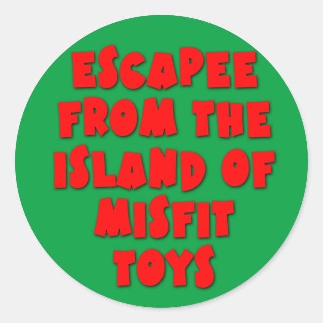 Flucht von der Insel Misfit Toys Runder Aufkleber (Vorderseite)