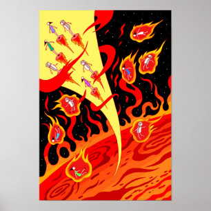 Flucht vor Protuberanzen. Poster