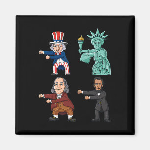 Flucht wie ein Boss Uncle Sam Ben Franklin Liberty Magnet