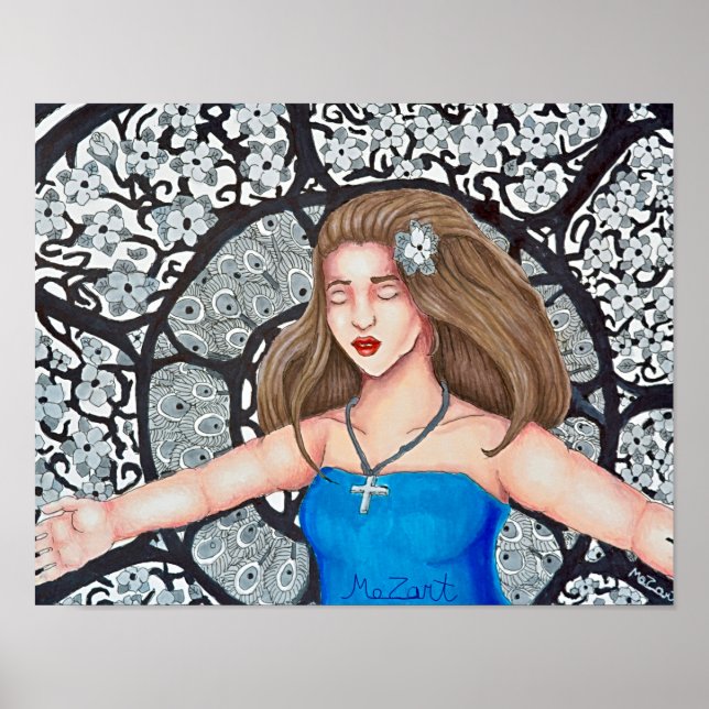 "Flucht Zeichnend Poster (Vorne)