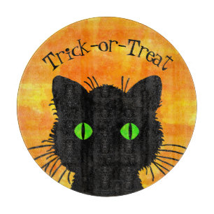 Flüchtige Blick-A-Boo Black Cat Orange Trick-oder- Schneidebrett