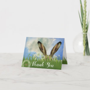 Flüchtige Blick a Boo Bunny   Blauer Himmel und Wo Dankeskarte
