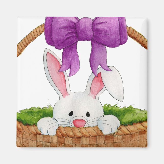 Flüchtige Blick-a-Boo Bunny Magnet (Vorne)