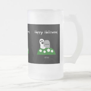 Flüchtige Blick A Boo Ghost Große Mattierte Glass- Mattglas Bierglas
