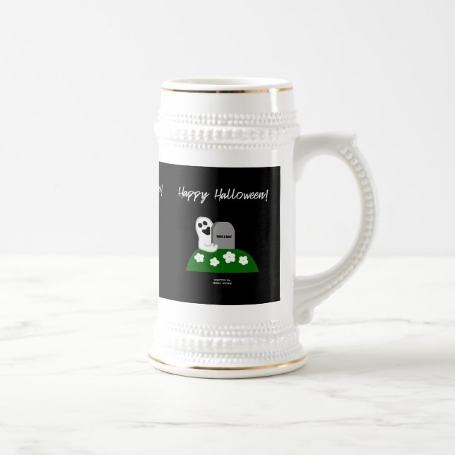 Flüchtige Blick A Boo Ghost Stein Tasse (Rechts)