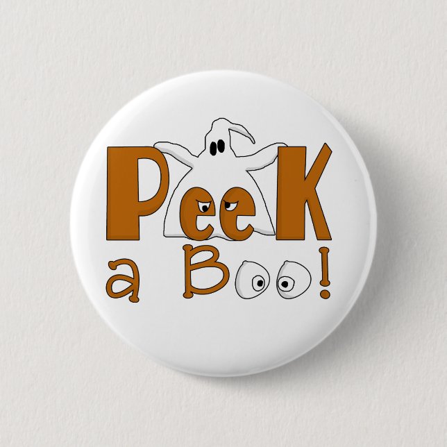 Flüchtige Blick A Boo Halloween T - Shirt und Gesc Button (Vorderseite)