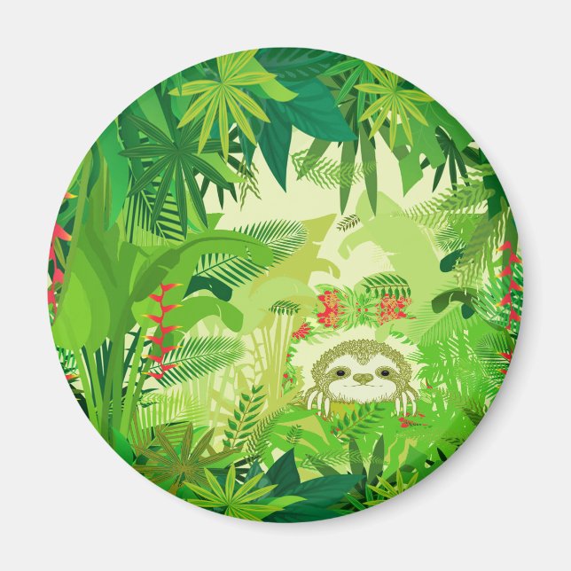 Flüchtige Blick a Boo Jungle Sloth Magnet (Vorne)