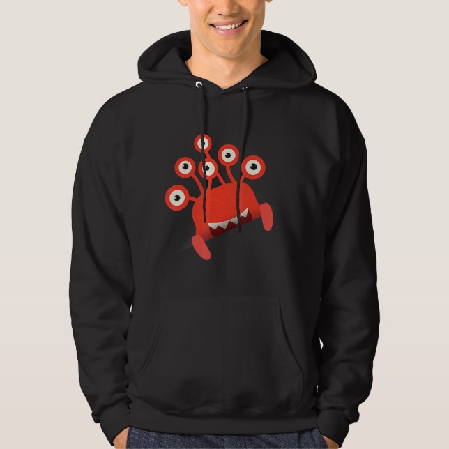 Flüchtige Blick-A-Boo Monster sagt allen Kindern u Hoodie (Vorderseite)