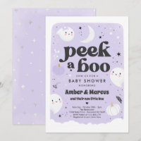 Flüchtige Blick A Boo Niedliche Lila Ghost Baby Du