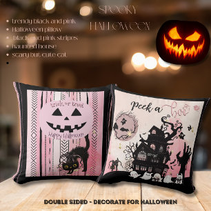 "Flüchtige Blick a Boo" Niedliches Halloween-Kisse Kissen