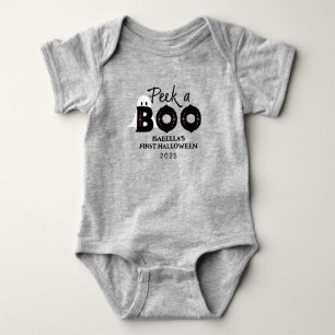 Flüchtige Blick A Boo Personalisiert Baby's 1. Hal Baby Strampler