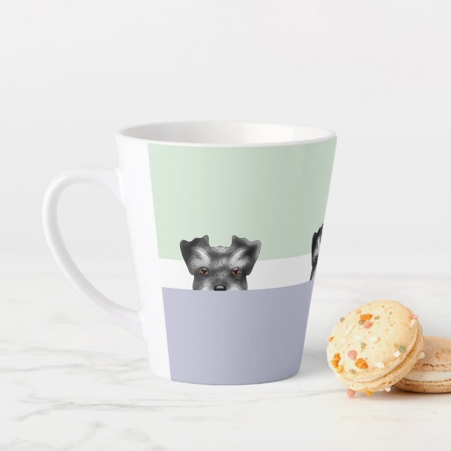 "Flüchtige Blick a Boo" Schnauzer Dog | Milchtasse (Beispiel)