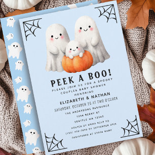 Flüchtige Blick ein Boo Halloween Paare Kinderdusc Einladung