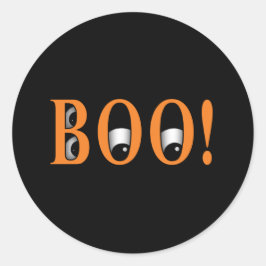 Flüchtige Blick ein BOO! Halloween Runder Aufkleber