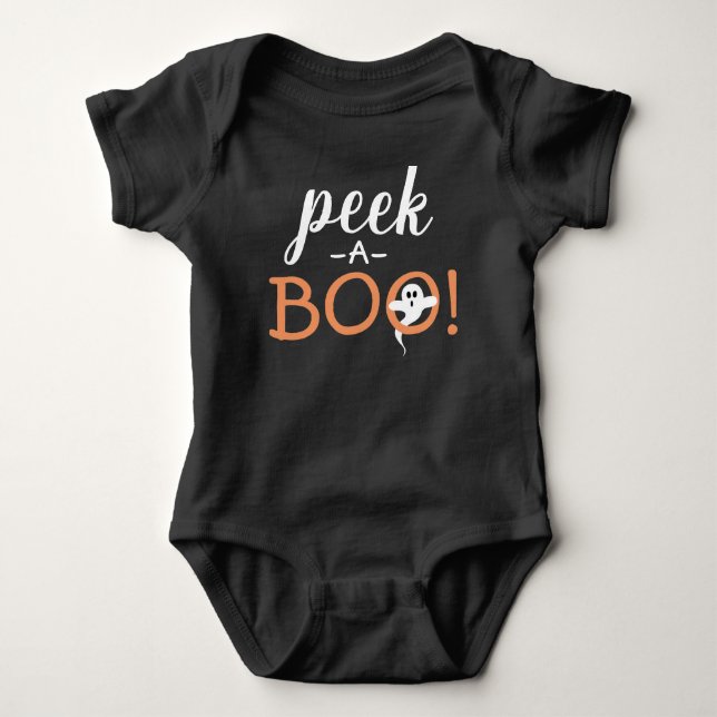 Flüchtige Blick ein Boo Niedlich Spooky Ghost Funn Baby Strampler (Vorderseite)