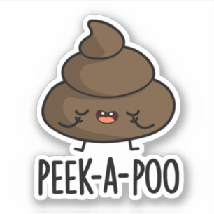 Flüchtige Blick Ein Poo Funny Kack Pun Aufkleber