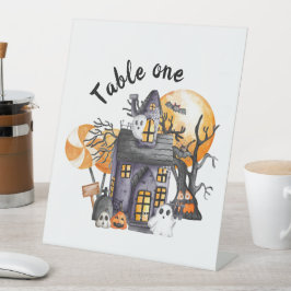 Flüchtige Blick eines BOO Halloween Baby Duschtisc Sockelschild