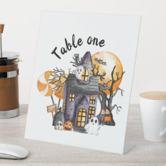 Flüchtige Blick eines BOO Halloween Baby Duschtisc Sockelschild