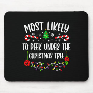 Flüchtige Blick unter der Weihnachtsbaumfamilie am Mousepad